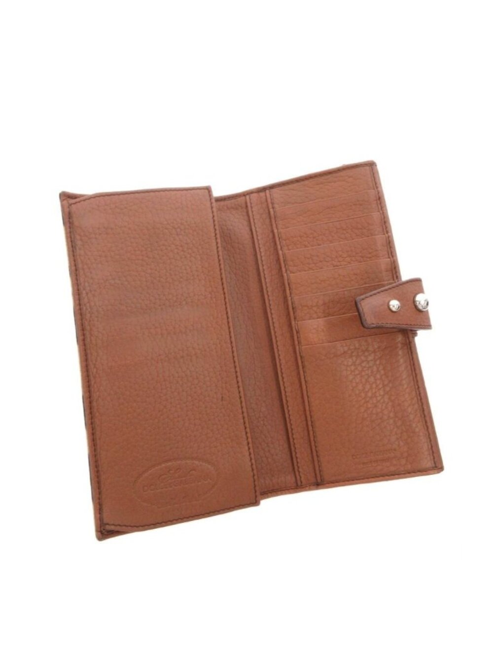 Dolce & Gabbana Wallet with Coin Purse Leopard Pattern Leather Canvas Brown - Picture 5 of 8